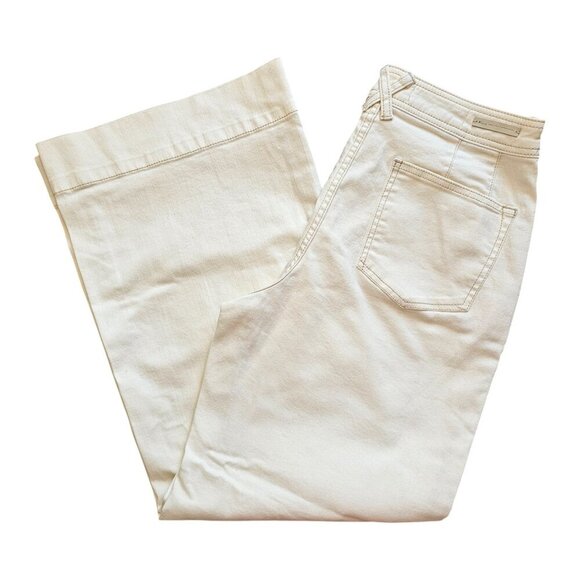 Pilcro Light Off White Wide Leg Pant Sz 31 P - Picture 6 of 10